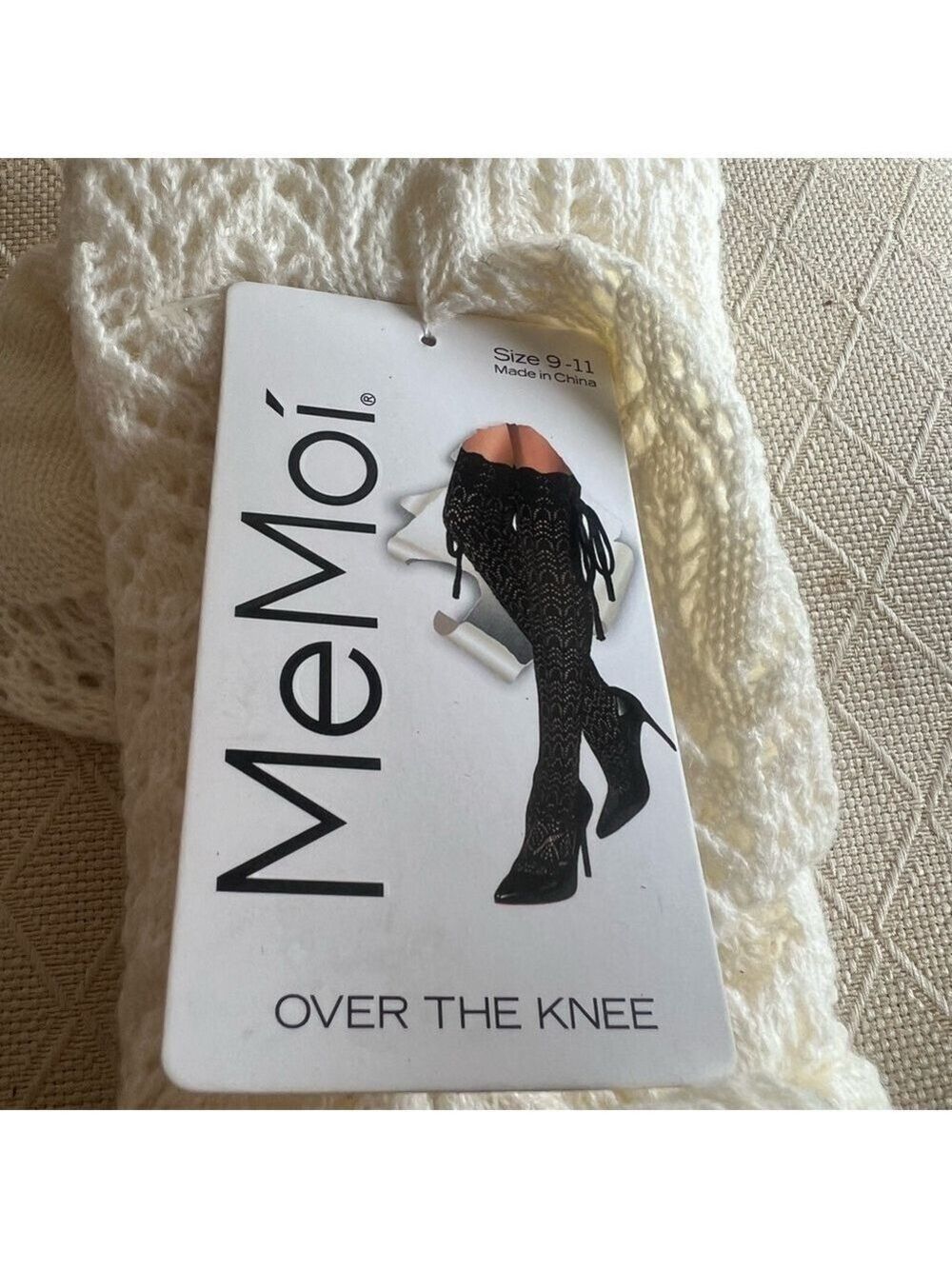MeMoi White Over the Knee Socks